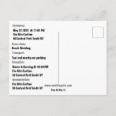 Informations de carte d'invitation de mariage phot (Dos)