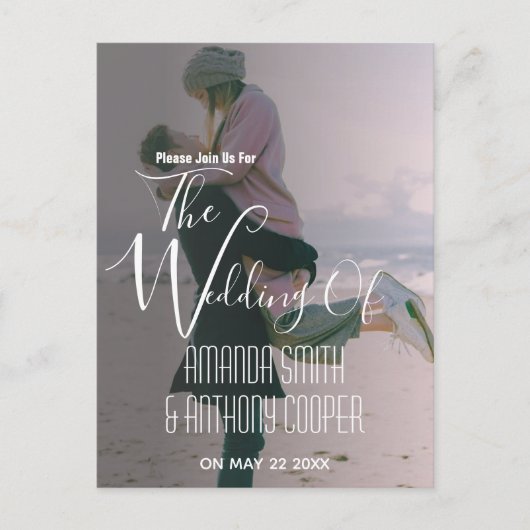 Informations de carte d'invitation de mariage phot (Devant)