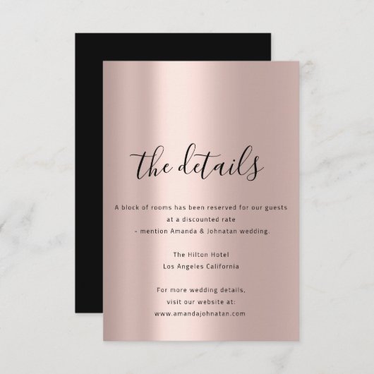 Informations Mariage de carte de boîtier Détails R (Devant / Derrière)