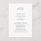 Informations sur le mariage Détails Carte de boîti (Devant)