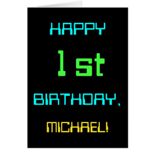 Informatique numérique amusante Thème 1er annivers