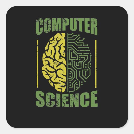 Informatisersoftware voor computerwetenschap vierkante sticker (Voorkant)