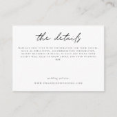 Informeel script met minimale huwelijksgegevens informatiekaartje (Voorkant)