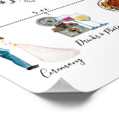 Informeel trouwschema Welkomstteken Poster (Hoek)