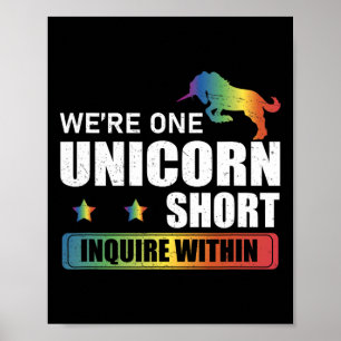 Informeer binnen grappige polyamorie eenhoorn jage poster