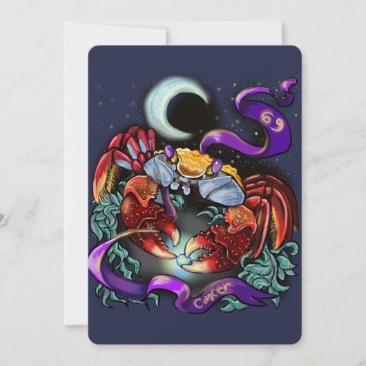 Informeer zodiale gebarentuitnodiging kaart (Voorkant)