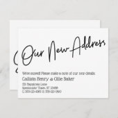 Informele Aankondiging Nieuwe Adres Zwart Wit (Voorkant / Achterkant)