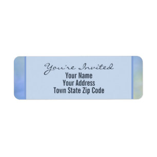 Informele Abstract Blauw Geel Patroon Retouradres Etiket