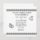 Informele bruiloft kaart (Voorkant / Achterkant)