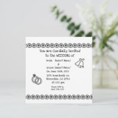 Informele bruiloft kaart (Staand voorkant)