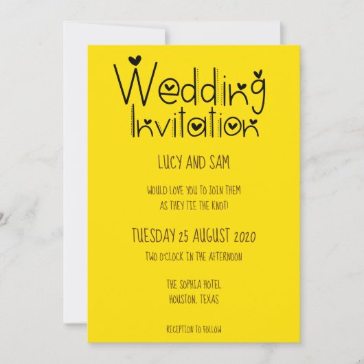 Informele bruiloft Moderne Typografie Zonneschijn  Kaart (Voorkant)