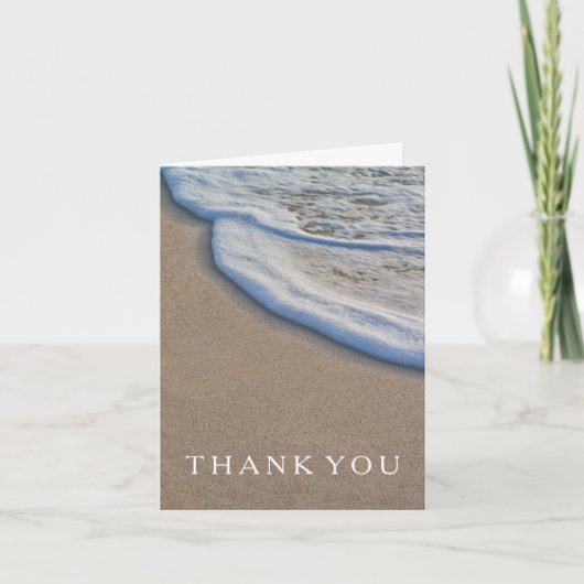 Informele Dank Je Voor Strandtrouw Bedankkaart (Voorkant)