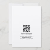 Informele Laurel Leaf Line Art QR Code Weddenschap Kaart (Achterkant)