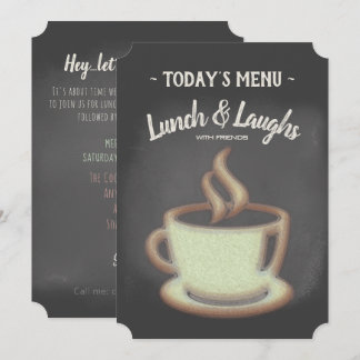 Informele lunch met het menu Trendy Chalkboard Kaart