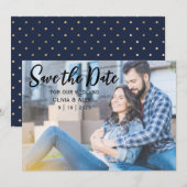 Informele platte Save The Date kaart (Voorkant / Achterkant)