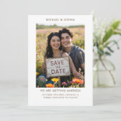 Informele Save the Date-foto-tekstbevestiging Date (Staand voorkant)