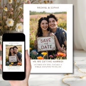 Informele Save the Date-foto tekstbevestiging Save The Date
