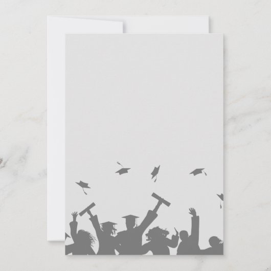 Informele Script |Aangepaste foto afstudeerfeest Kaart (Achterkant)