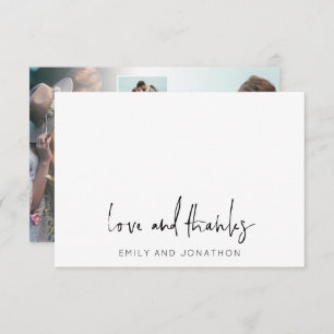 Informele Script Name 5 Photoding Wedding Love Bed Notitiekaartje