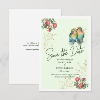 Informele script typografie trouwkaart save the da bedankkaart