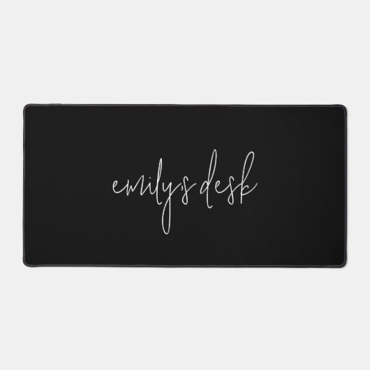 Informele scriptnaam Plain Black Bureaumat (Voorkant)