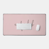 Informele scriptnaam Plain Blush Pink Bureaumat (Keyboard & Muis)
