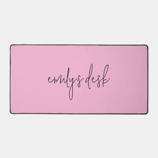 Informele scriptnaam Plain Pink Bureaumat (Voorkant)