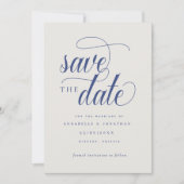 Informele scripttypografie save the date (Voorkant)