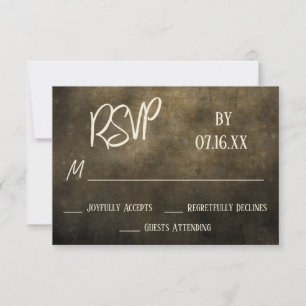 Informele typografie RSVP, industriële grunge, lic RSVP Kaartje