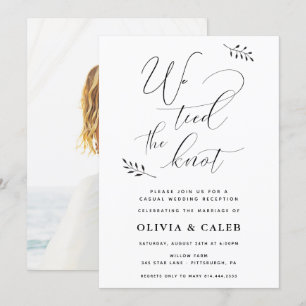 Informele uitnodiging voor huwelijksreceptie