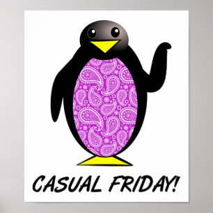 Informele Vrijdag Pinguïn Grappige Poster