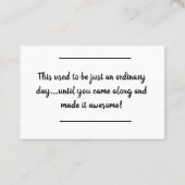 Infos carte - Message d'anniversaire - Pas de jour (Dos)