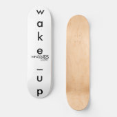 Infowars.com "Wake_Up" stencil ontwerp Skateboard (Voorkant)