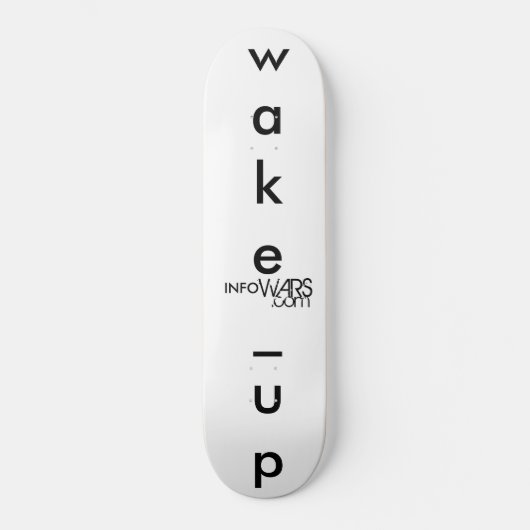 Infowars.com "Wake_Up" stencil ontwerp Skateboard (Voorkant)