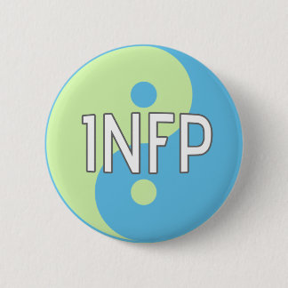 INFP Blue en Green Yin Yang Button