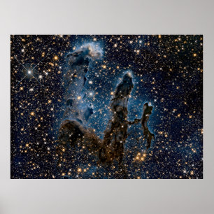 Infrarood Eagle Nebula Pillars of creation Poster