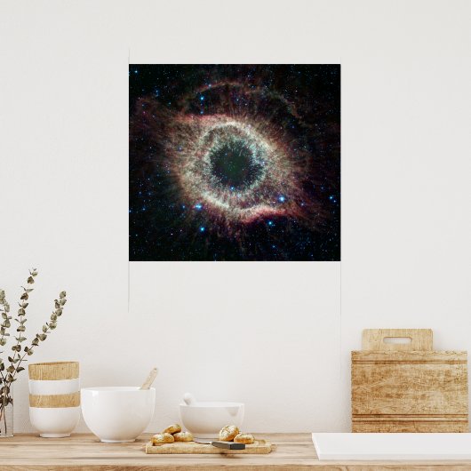 Infrarood Helix Nebula Poster (Keuken)