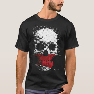 Infrarood Schedel: Gestippeld Ontwerp in Schakerin T-shirt