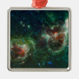 Infraroodmozaïek van de nebulae van Heart en Soul Metalen Ornament