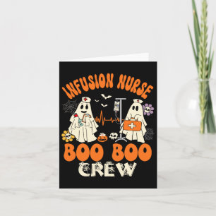 Infusie Nurse Boo Crew Halloween Nurse Ghost Cost Kaart
