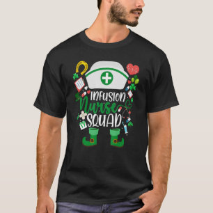 Infusie Nurse Squad Nursing Leprechaun St Patrick T-shirt