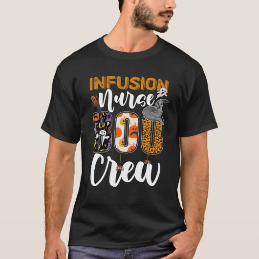 Infusieverpleegkunde Boo Crew Halloween Matching N T-shirt (Voorkant)