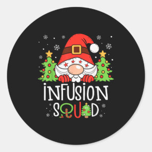 Infusieverpleegster Team Santa Stethoscoop Verplee Ronde Sticker