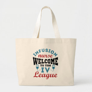 Infusieverpleegster Welkom bij de I.V. League Grote Tote Bag