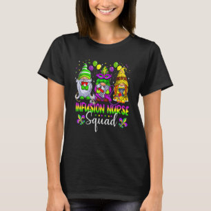 Infusievloeisterkalk Gnomes Crew Mardi Gras Festiv T-shirt
