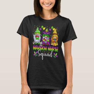 Infusievloeisterkalk Gnomes Crew Mardi Gras Festiv T-shirt