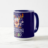 Infusion Squad Kerstmis – Festieve Rendierontwerp Mok (Voorkant rechts)