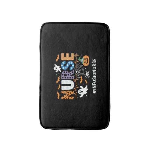 Infuusverpleegkundige stethoscoop Halloween Essen Badmat (Voorkant Verticaal)