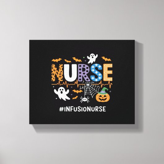 Infuusverpleegkundige stethoscoop Halloween Essen Canvas Afdruk (Voorkant)