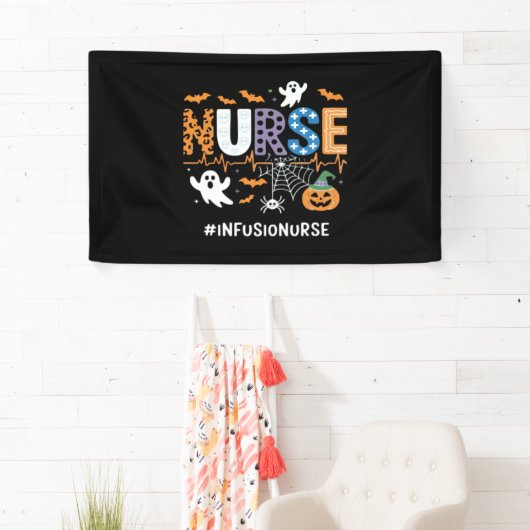 Infuusverpleegkundige stethoscoop Halloween Essen Spandoek (Insitu)